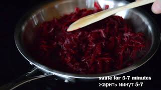 Authentic Ukrainian Borscht  How to make Ukrainian red beet soup [upl. by Anelak]