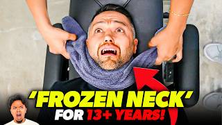 HE COULDNT TURN HIS NECK FOR 13 YEARS 😱😭  Asmr Chiropractor Back Pain Crack  Dr Tubio [upl. by Novelia]