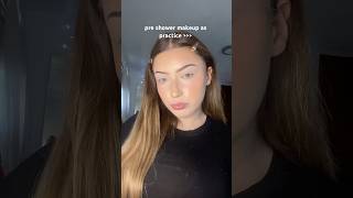 pre shower makeup lipglos lipblush makeuptutorial bronzerhack makeup blush grwm lipstick [upl. by Derna]