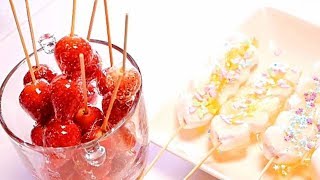 【飯テロ系ASMR】いちご飴＆マシュマロ飴 Candied Strawberries amp Marshmallows Eating Sounds EXTREME CRUNCH【咀嚼音】 [upl. by Girhiny]