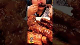 Chinese reaction video mukbang food eating dona eatingsounds eatingshow [upl. by Ynahpets160]