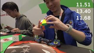 3x3x3 Average 1302  Rubiks WCA Asian Championship 2024 [upl. by Nehepts]