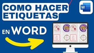 Cómo Hacer Etiquetas en Word Tutorial Paso a Paso [upl. by Garibold]