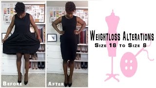 How to alter a Size 18 dress into a Size 8 Weight [upl. by Aitret]