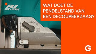 Wat doet de pendelstand van een decoupeerzaag [upl. by Kcirdneked]