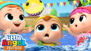 Die BabyHai Wasserspiele  Spielspaß im Pool  Little Angel Deutsch  Kinderlieder [upl. by Anayi346]