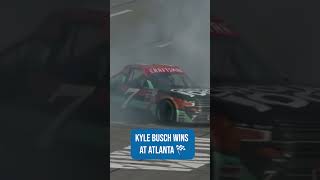 Kyle Busch wins at Atlanta nascaronfox kylebusch racing [upl. by Rainwater]