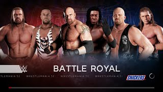 WWE 2K18  Goldberg vs Booker T vs RVD vs Stone Cold vs HHH vs HBK  Battle Royal [upl. by Rustice]