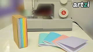 Bookbinding with a Sewing Machine  Paper Slipcase DIY [upl. by Nahpos]