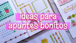 DECORACIÓN VARIADA PARA APUNTES BONITOS o AGENDA💘 FECHAS TÍTULOS y MÁRGENES para cuadernos [upl. by Deach224]