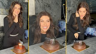 Iranian Beauty Elnaaz Norouzi Celebrates Her Birthday By Cutting Cake With Paps [upl. by Allayne]