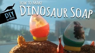 How to Make DIY Dinosaur Soap Using Plastic Eggs  Soap Making for Kids Beginners [upl. by Hceicjow]