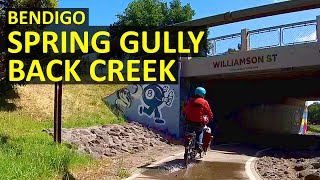 Bike Cam Spring Gully amp Back Creek Trail  Cycling Bendigo [upl. by Atinuj]