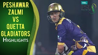 PSL 2017 Playoff 1 Peshawar Zalmi vs Quetta Gladiators Highlights [upl. by Yddeg175]