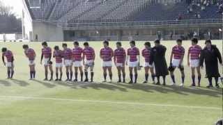 法政ラグビー部 試合終了後の観客への挨拶（大学選手権・慶応戦） [upl. by Enitsahc740]