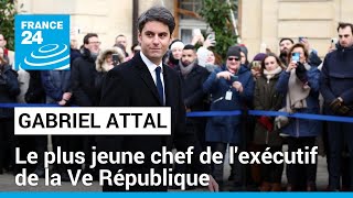 Gabriel Attal nommé Premier ministre  le plus jeune chef de lexécutif de la Ve République [upl. by Notrom]