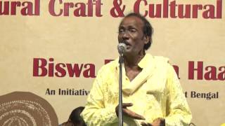 Bhatiyali artist Bishnupada Sarkar performing at Biswa Bangla Haat on 26th March2017 [upl. by Irrehs752]