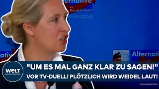 ALICE WEIDEL Vor dem TVDuell quotUm es mal ganz klar zusagenquot Plötzlich wird die AfDFrau deutlich [upl. by Charita]