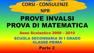 Prove Invalsi Matematica 2009  2010  Parte 2 [upl. by Nallad]