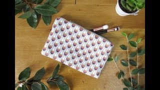 DIY Couture  apprenez à coudre une pochette en tissu avec une fermeture éclair [upl. by Lowry]