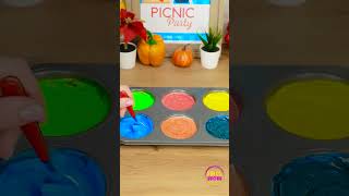 Safe and fun art time Edible paints for kids 🎨🍬 [upl. by Emiatej]