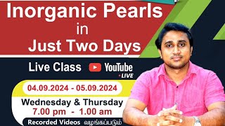 “Inorganic Pearls” Seminar for 20252024 and Repeaters [upl. by Sadoff459]