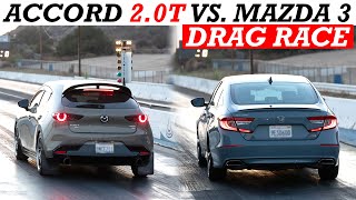 2022 Honda Accord Sport 20T vs Mazda 3 25T AWD [upl. by Lyns]