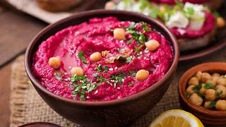 Beetroot Hummus  Oilfree Vegan Recipe [upl. by Richards884]