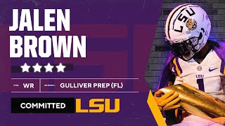 REACTION 4star WR Jalen Brown commits to the LSU Tigers [upl. by Chancelor518]