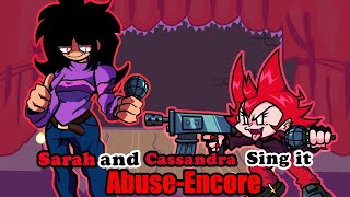 FNFABUSE ENCORE CoverCASSANDRA NEW SPRITE Sarah vs cassandra [upl. by Eniarrol87]