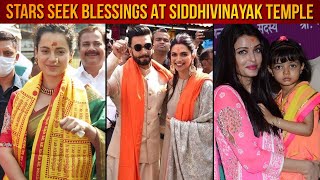 Bollywood Stars Who Visit Siddhivinayak Temple In Mumbai  Kangana Deepika Aishwarya Sanjay Dutt [upl. by Ellis]