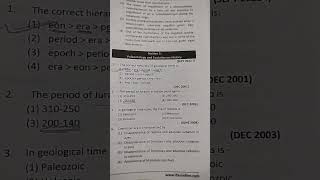 question on geological time scale from pyq of CSIRNET csirnet biologyclass evolution pyq [upl. by Bein]