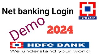 Hdfc Bank net Banking Login Demo 2024 hdfcbank netbanking hdfcnetbanking [upl. by Ellebyam471]