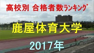 鹿屋体育大学 高校別合格者数ランキング 2017年【グラフでわかる】 [upl. by Attenhoj]