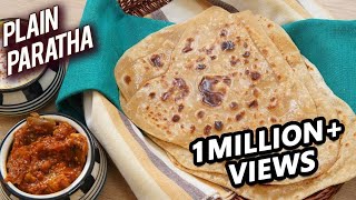 Plain Paratha Recipe  Homemade Paratha Recipe  Paratha Recipe Indian  How To Make Paratha  Ruchi [upl. by Akerboom]