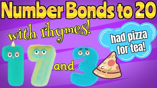 NUMBER BONDS TO 20 RHYMES  Miss Ellis numberbondsto20 [upl. by Rania]