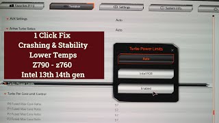 1 Click Fix Crashing Stability Temps 14900k Z790 Z760 Intel 13 14 gen UPDATED [upl. by Girvin]