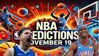 NBA Game Predictions  Nov 19 2024 Celtics vs Cavaliers Nets vs Hornets amp More [upl. by Abisia320]