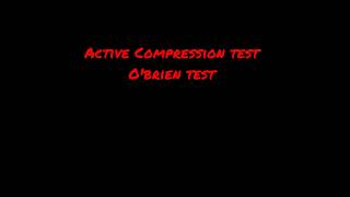 OBrien Test Active Compression test slap obrien test arm shoulderpain joint [upl. by Nivel225]