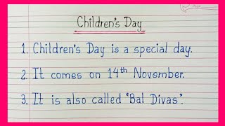 10 Lines Essay On Childrens Day [upl. by Nilo563]