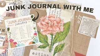 Junk Journal With Me  Paper bag pockets and painting  JunkJournalJanuary [upl. by Aihn]