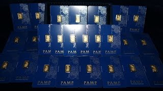 25 Gold Pamp Suisse Lady Fortuna Bars [upl. by Noirad]