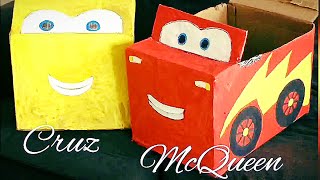 Cardboard car for Kids 🚘DIY DisneyCars Cruz amp McQueen🚗Ideas to keep kids engaged കാർഡ്‌ബോർഡ്‌ കാർ [upl. by Battista]