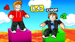 ROBLOX CHOP AND FROSTY PLAY ANSWER MATH OR FALL CHALLENGE [upl. by Anissa]