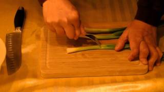 Cooking Skill  Julienne Green Onion [upl. by Enayd]