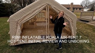 Inflatable Tent Review  RBM Inflatable Koala Air Tent 7 Versatile for ColdWarm Luxury Camping [upl. by Wagner804]