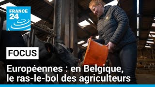 Élections européennes  en Belgique le raslebol des agriculteurs • FRANCE 24 [upl. by Ebeohp]