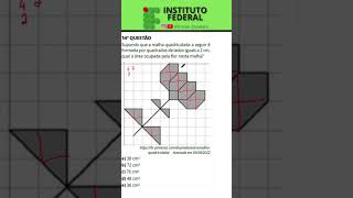 Prova resolvida IFES22  Questão 14  Geometria  Área de Figuras Planas  ifes ifmg ifsp ifce [upl. by Ennairrek851]