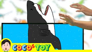 Raising Great white sharks at home｜great white shark song whales amp sharks cartoon｜CoCosToy [upl. by Arrekahs969]