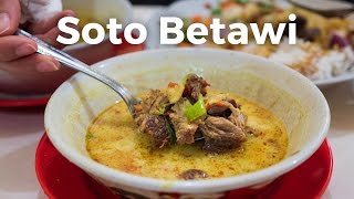 Soto Betawi AMAZING Indonesian Food You Have to Eat in Jakarta Indonesia [upl. by Eelan]